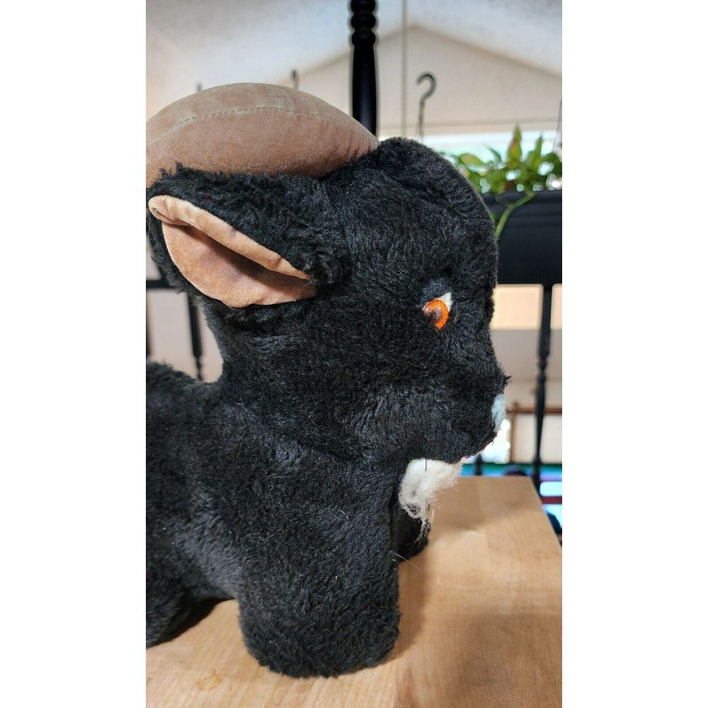Vintage Billy The Goat Stiff‎ Plush Stuffed Animal Unbranded Possible Homemade